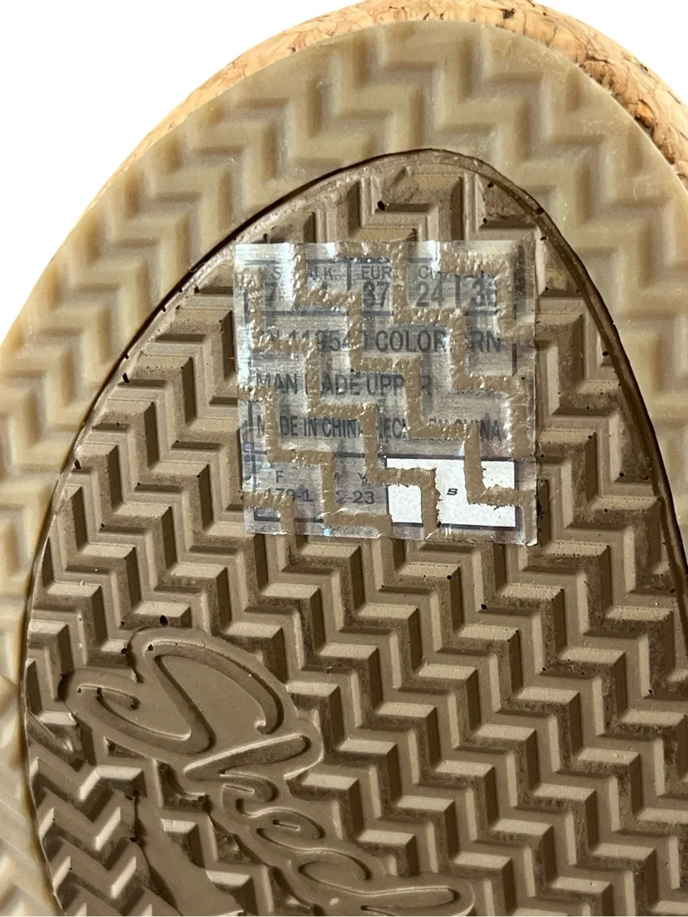 Skechers Arch Fit Beverley Wedge Sandal Cork Brown Beach Resort Womens Size 7